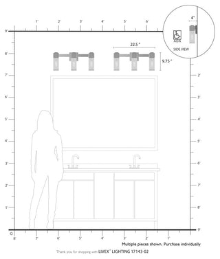 Livex Lighting Quincy 3-Light Polished Brass Vanity Sconce
