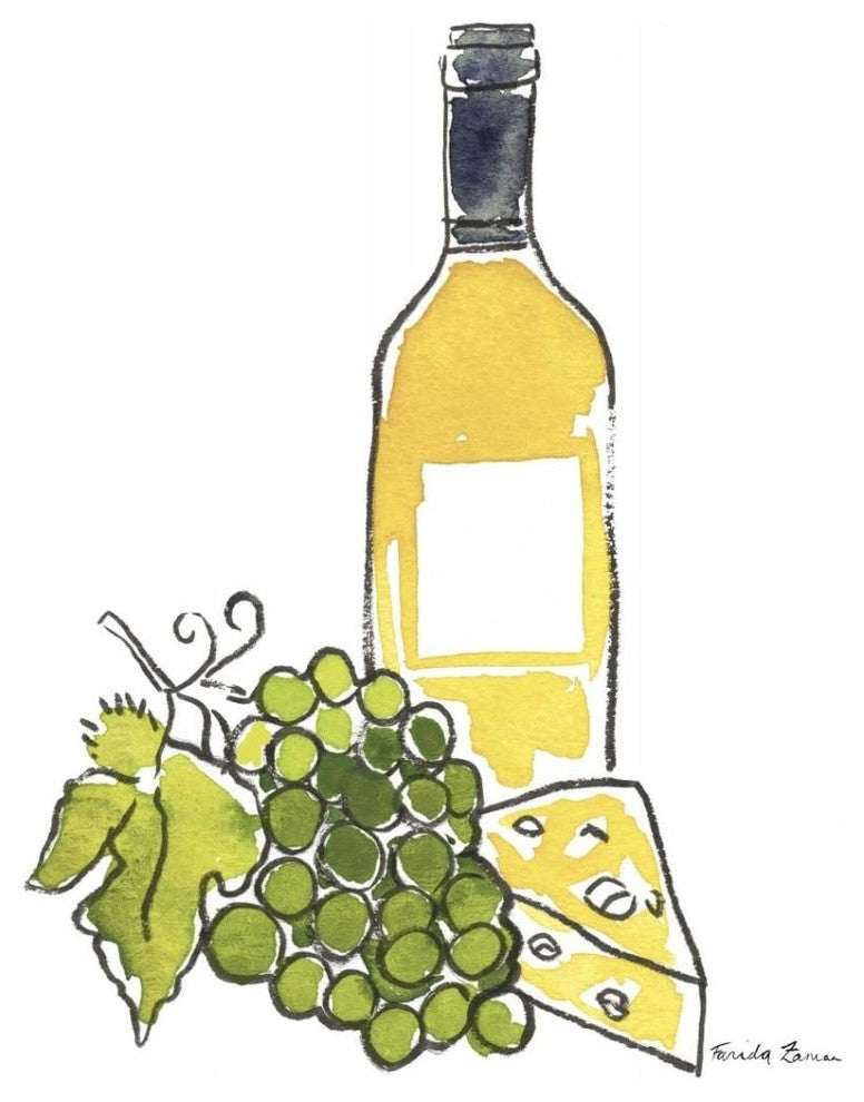 "Wine Time IV" Digital Paper Print by Farida Zaman, 30"x37"