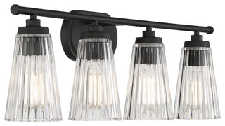 Chantilly 4-Light Bathroom Vanity Light, Matte Black