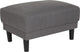 Asti Upholstered Ottoman In Dark Gray Fabric