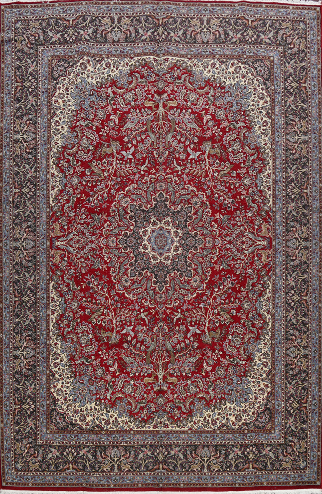 Red Floral Traditional Turkish Oriental Living Room Area Rug 10x13