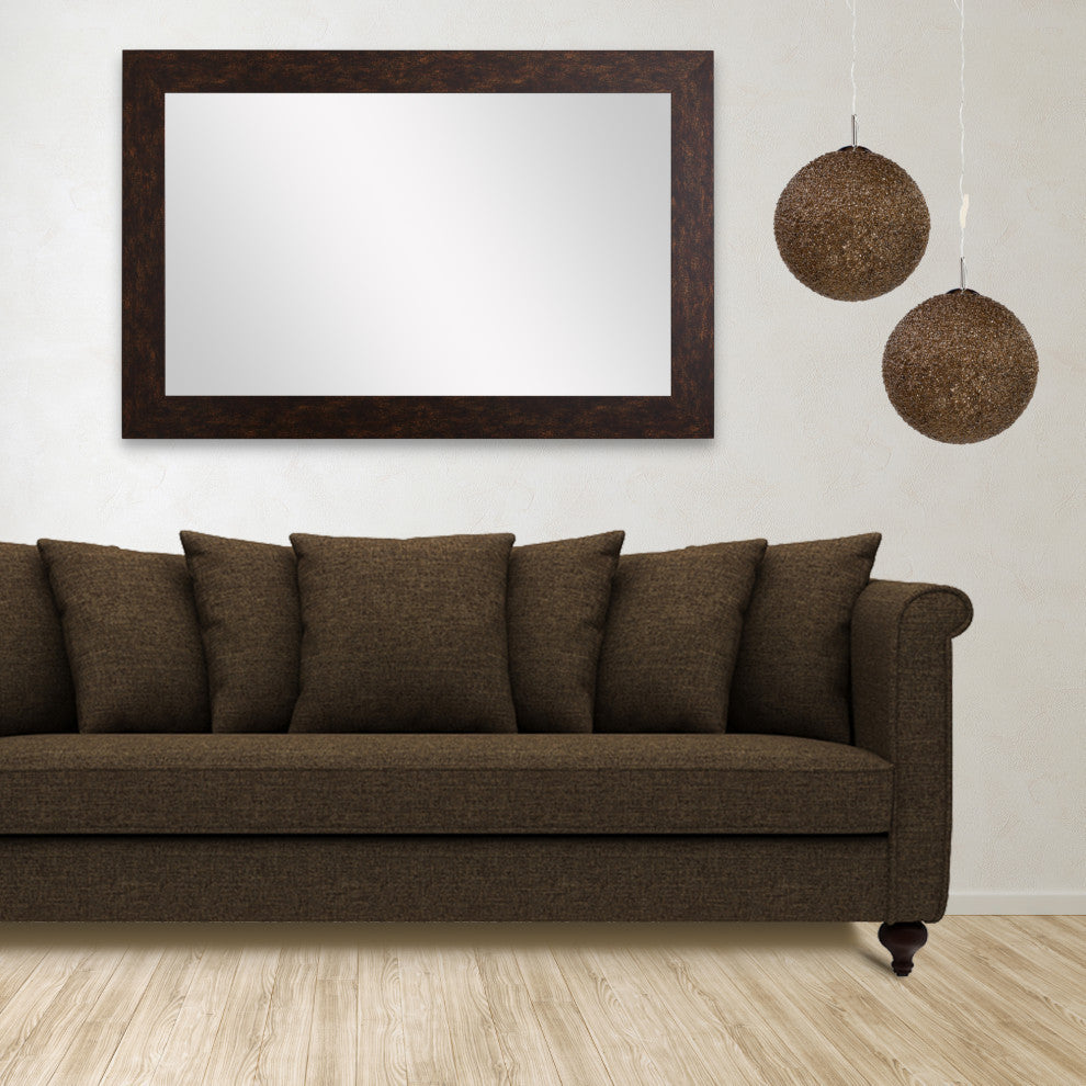 Pendleton Framed Wall Mirror, Bronze, 28" X 60"