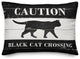 Black Cat Crossing 14x20 Spun Poly Pillow