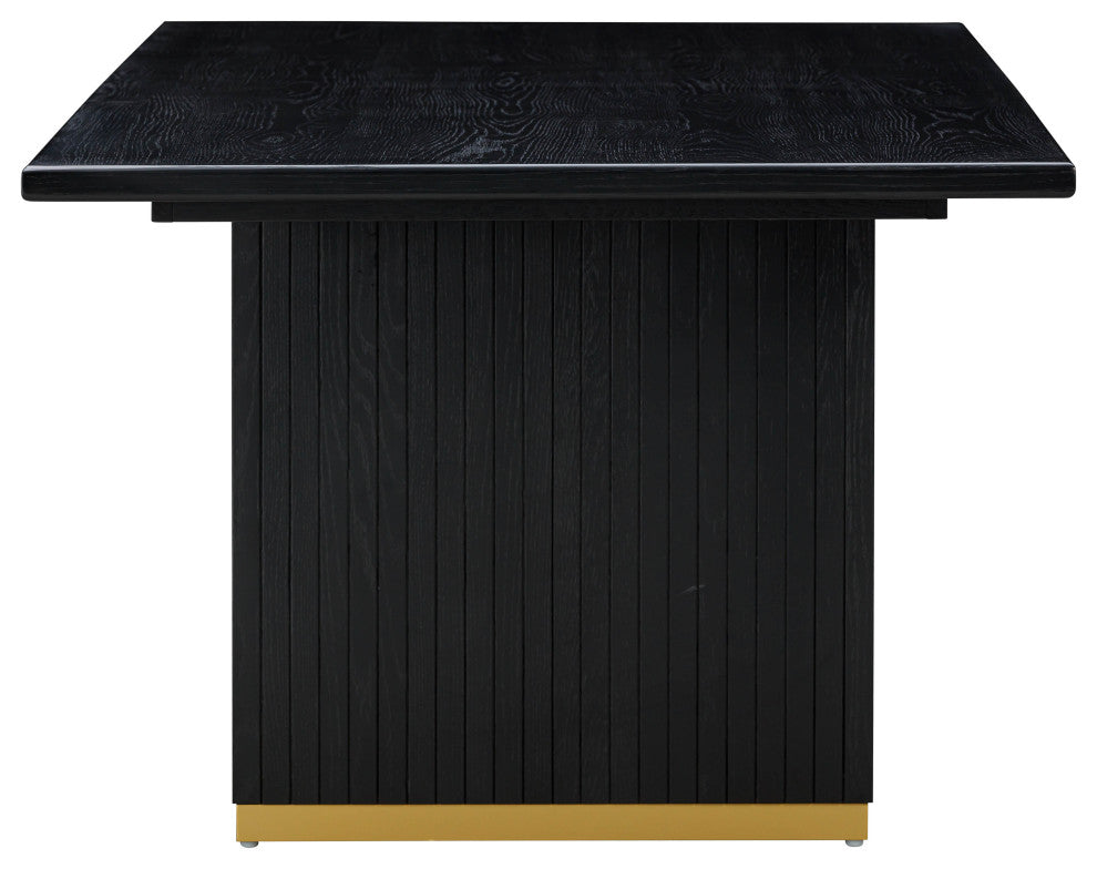 Chelsea Rectangular Dining Table, Black Oak
