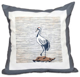 Sandbar, Animal Print Pillow, Gray, 18"x18"