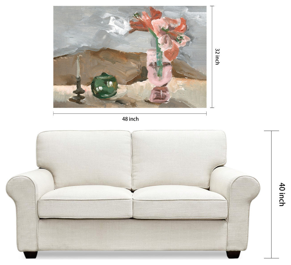 Rustic Still Life Flower Frameless Reverse Printed Tempered Art Glass Wall Art, Tmp-199017-4832