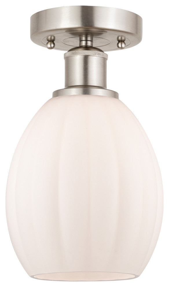 Innovations 616-1F-SN-G81 Eaton 1 Lt 5.5" Semi-Flush Mount, Brushed Satin Nickel