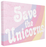 Stupell Ind. Save The Unicorns Canvas Wall Art, 16"x20"