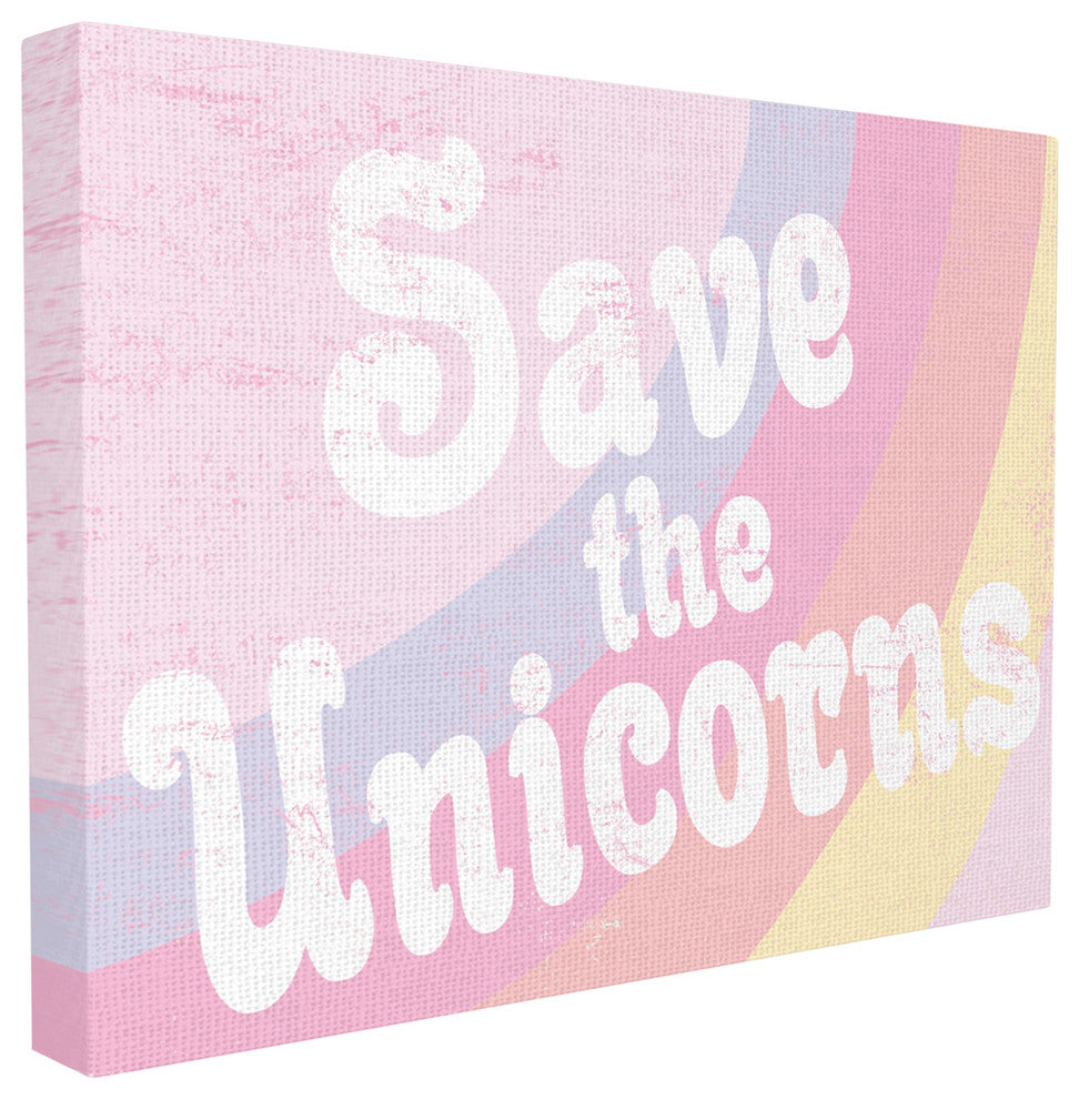 Stupell Ind. Save The Unicorns Canvas Wall Art, 16"x20"