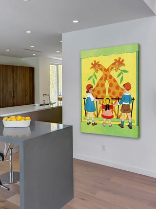 "Giraffes" Painting Print on Canvas by Curtis