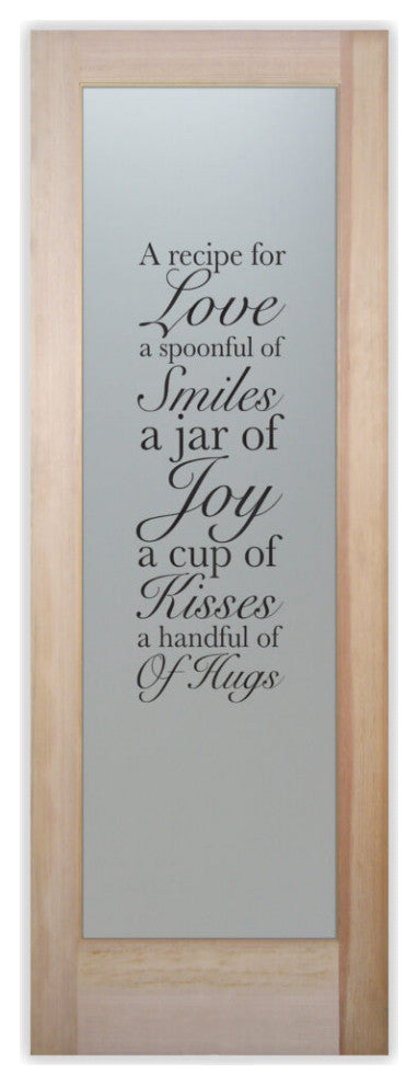 Pantry Door - Recipe for Love - Primed - 24" x 80" - Book/Slab Door