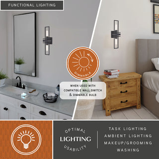 Marquis 2 Light Wall Light Matte Black