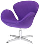 Modern Classics Swan Chair Fabric, Purple