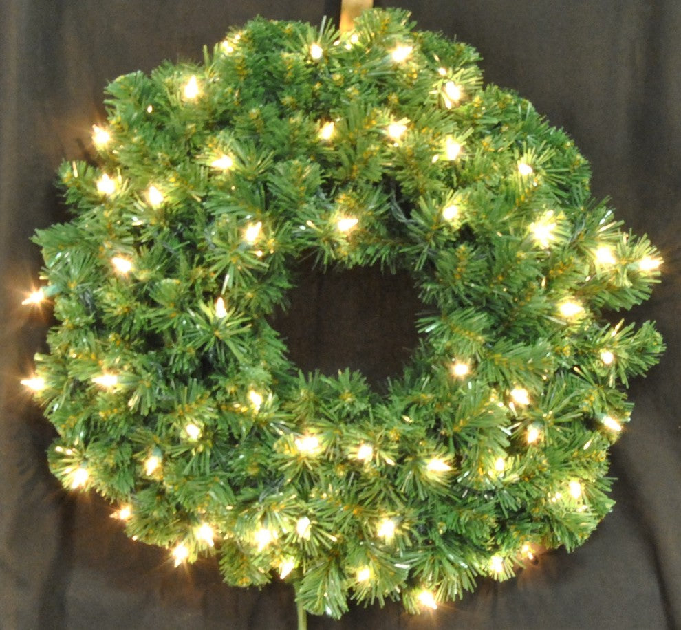2' Pre-Lit Clear Incandescent Sequoia Wreath