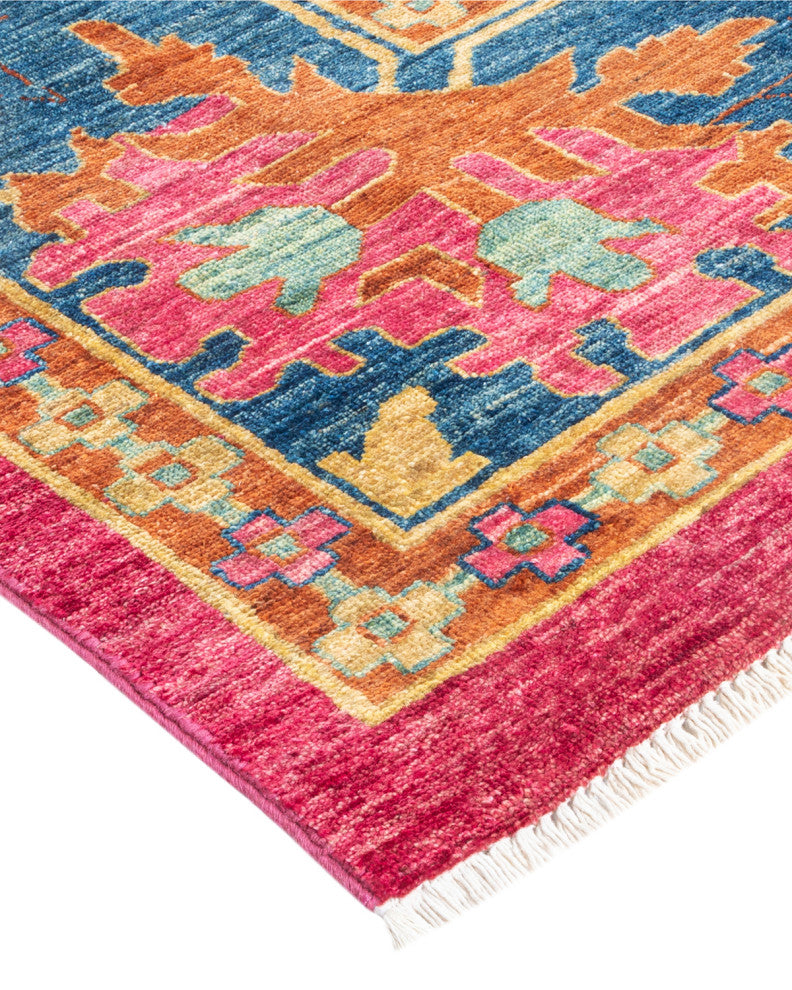 Arts and Crafts, One-of-a-Kind Hand-Knotted Area Rug Purple, 10'0"x13'7"