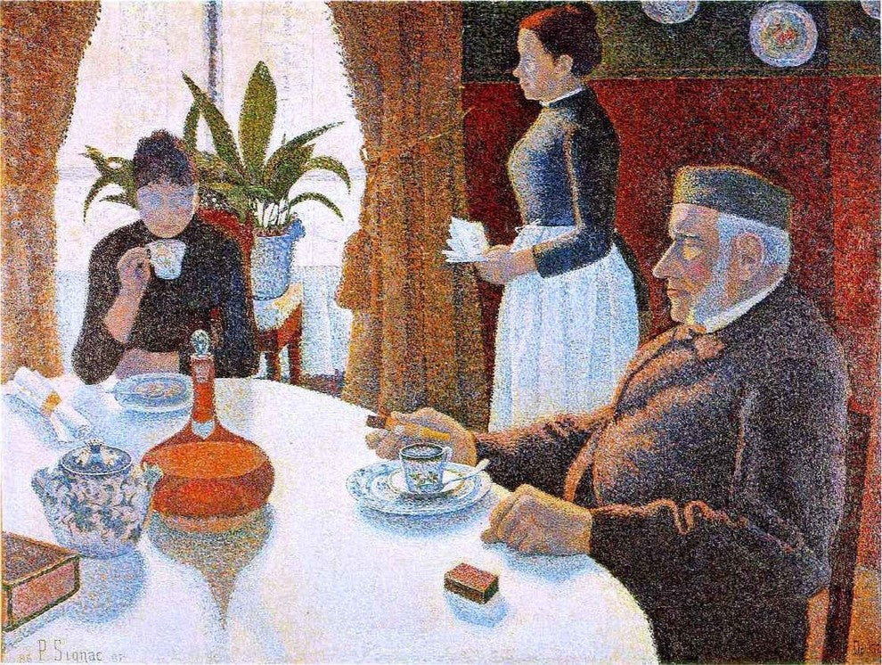Paul Signac The Dining Room, 21"x28" Wall Decal