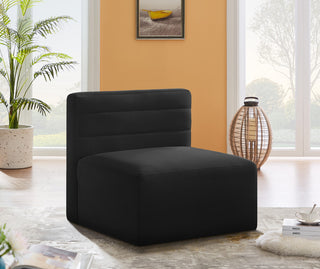 Quincy Modular Component, Black, Armless Chair