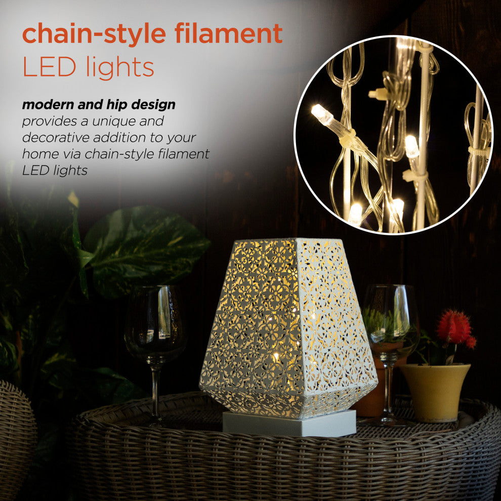 Tabletop Lamp with Chain Style Filament LED Lights