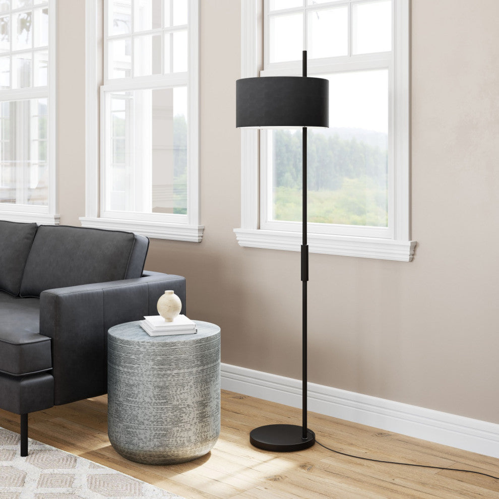 Floor Lamp Light, Steel Metal, Black, Kitchen Lounge Bistro Lobby Hospitality