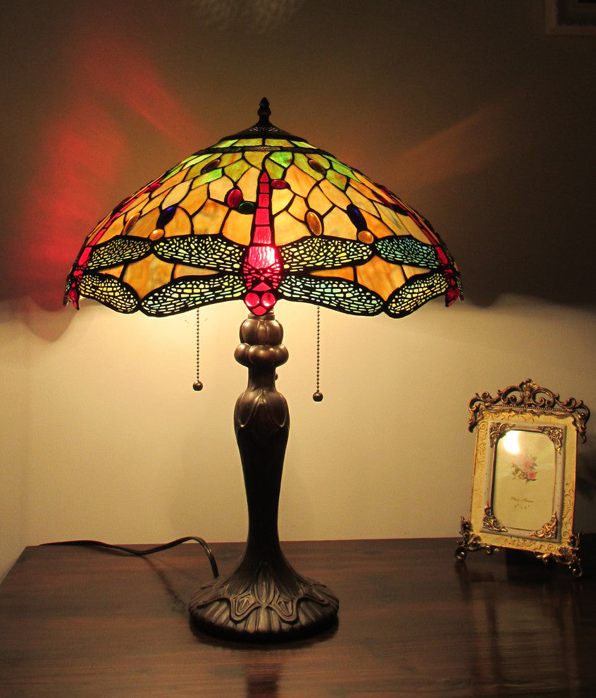 3-Light Dragonfly Table Lamp