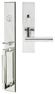 Copenhagen Lever, Mortise Entry Handleset, LHR, Polished Stainless Steel