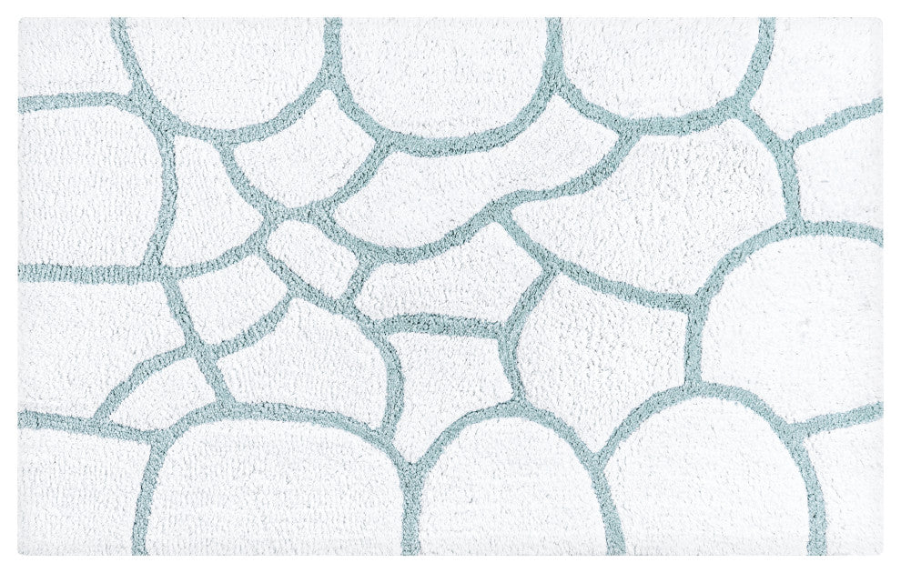 Edington Machine Tufted Bath Mat, Blue, 30x50