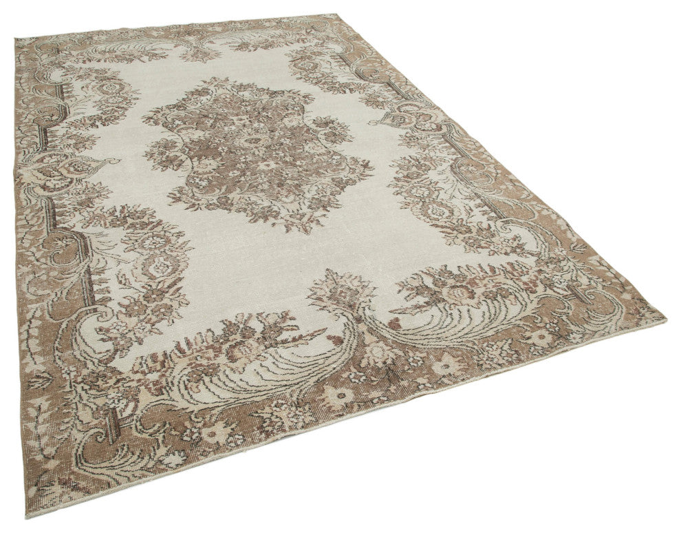 Rug N Carpet - Handwoven Anatolian 6' 5" x 9' 8" Distressed Vintage Rug