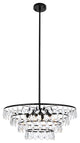 Ella Six Light Pendant in Black
