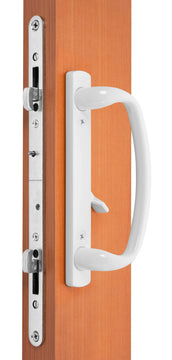 Charlotte Sliding Door Handle With 3-15/16" CTC Screwholes, White