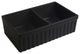 Farmhaus Quatro Alcove Reversible Matte Double Bowl Fireclay Kitchen Sink With
