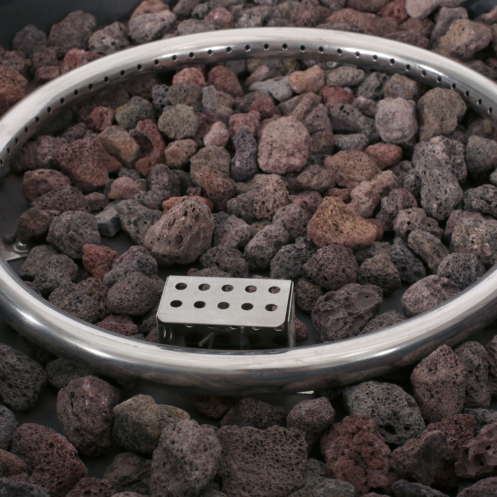 Hearth Outdoor 50,000 BTU Circular Fire Pit, No Tank Holder, Dark Gray
