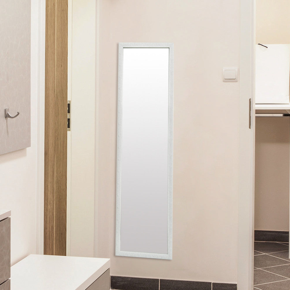 50" Lx14" W Rectangle Glass Framed Wall Mounted Bathroom Vanity Mirror