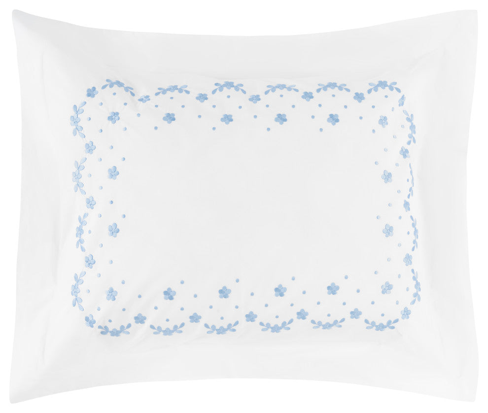 Meadow Pillow Shams, Set of 2, Blue, Standard