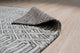 Ivory Contemporary Geometric Transitional High-Low Area Rug