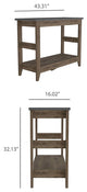 Paulson Rustic Console Table Onyx Top by RST Brands, Brown/Black