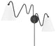 Onda 2-Light Portable Wall Sconce Soft Black