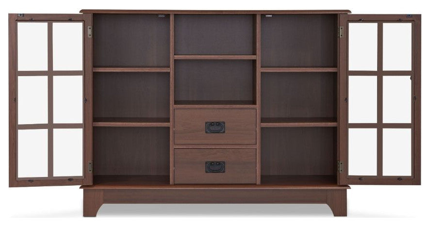Console Table With 2 Drawers, Walnut