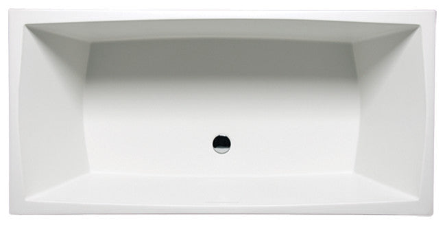 Malibu Anglesea Rectangle Soaking Bathtub 62x30x24, Glossy White