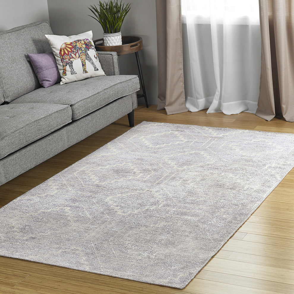 Kaleen Solitaire Rug, Lavender 8''x11''
