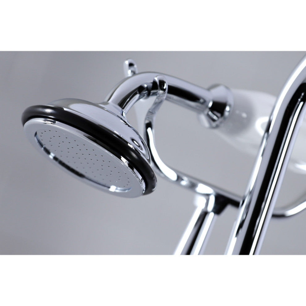 CC616T1 Clawfoot Tub Faucet With Hand Shower, Polished Chrome