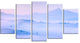 "Silhouettes of Morning Mountains" Landscape Photo Wall Art, 5 Panels, 60"x32"