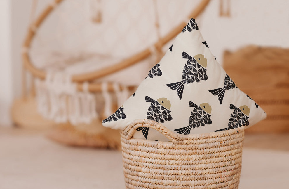 16x16" Starfish Nautical Decorative Indoor Pillow, Sage