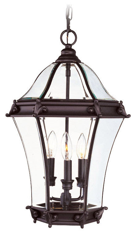 Livex 2625-07 3-Light Bronze Outdoor Chain Lantern, Bronze