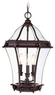 Livex 2625-07 3-Light Bronze Outdoor Chain Lantern, Bronze