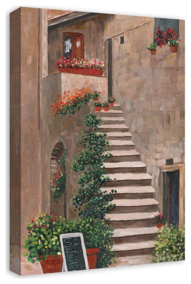 European CafÃ© Steps 16x24 Canvas Wall Art