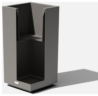 Veradek Block Series Pedestal Planter, Grey, Tall