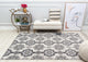 Jade Sweet Gray Vintage Traditional Gray Recycled Area Rug, 2'6" X 4'