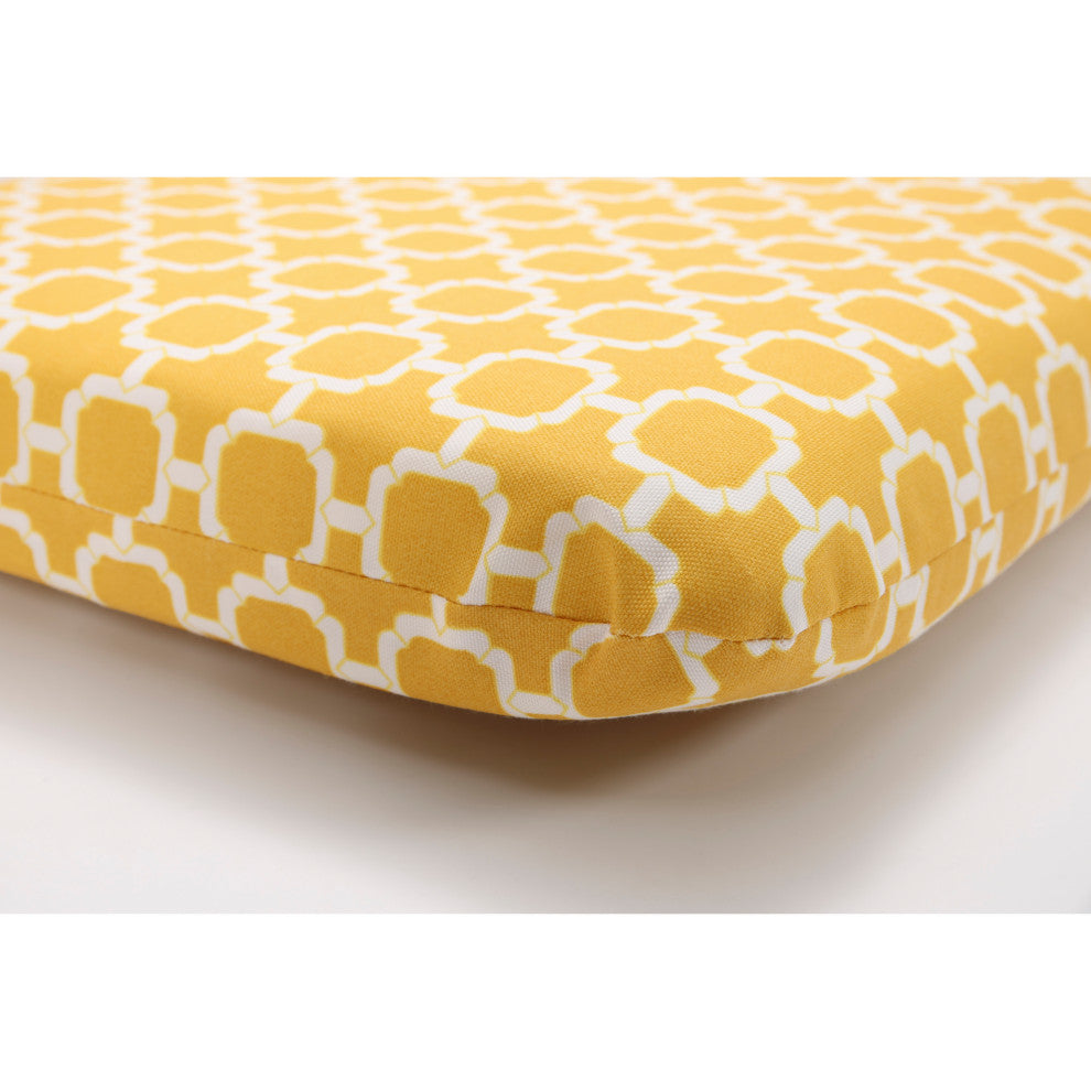 Hockley Rounded Corners Chair Cushion, Yellow
