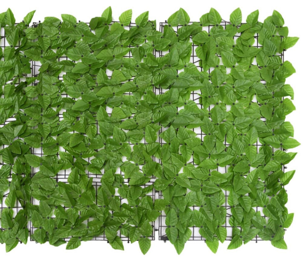 Vidaxl Balcony Screen With Green Leaves 118.1"x39.4"