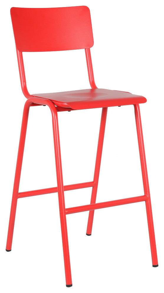 Corrisa 30'' Patio Bar Stool,Frosted Red (Set of 2)